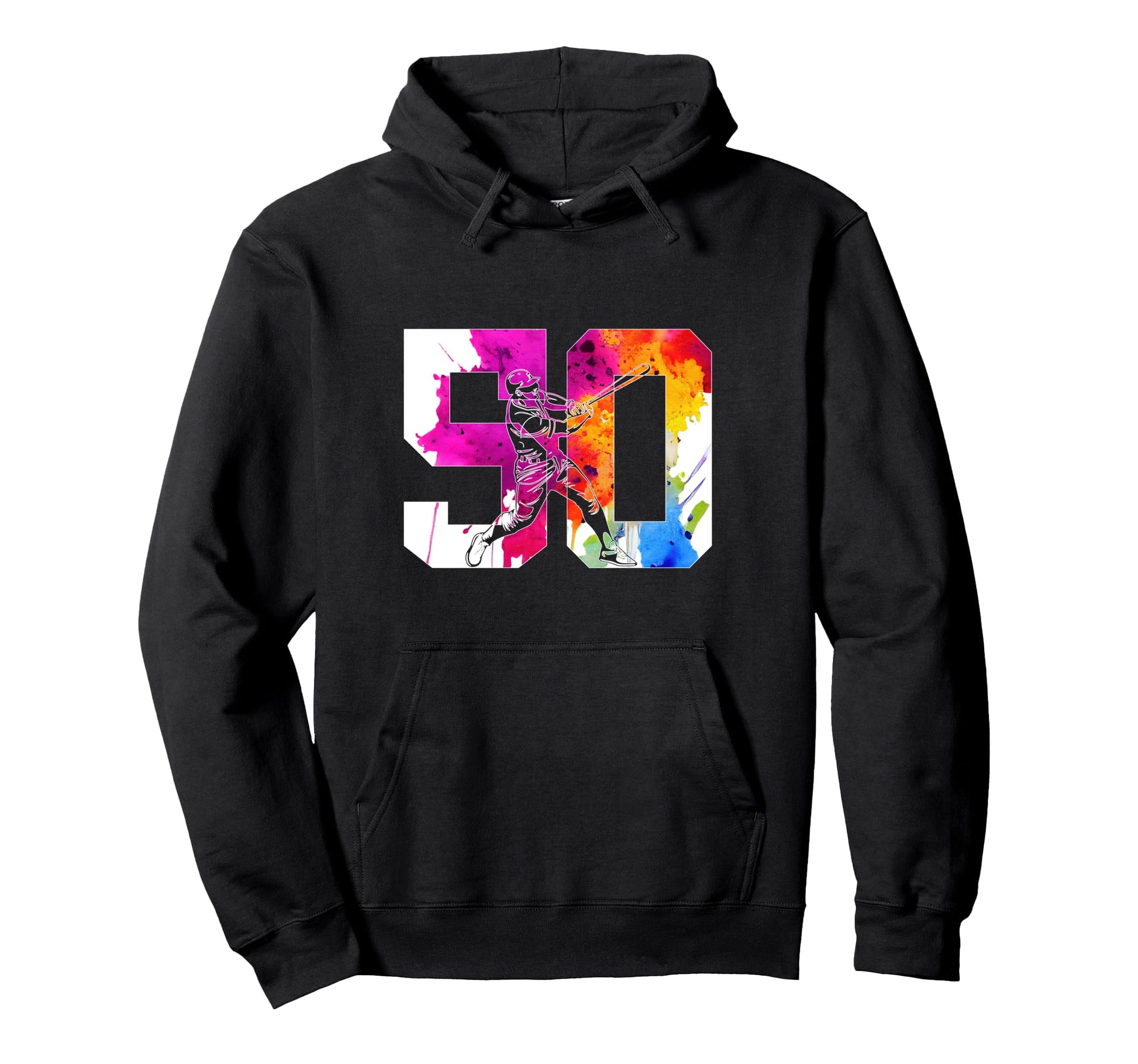 Number 50 Years Baseball 50Th Hoodie - Fun Novelty Design Men Women - T-Shirt, Sweatshirt, Hoodie