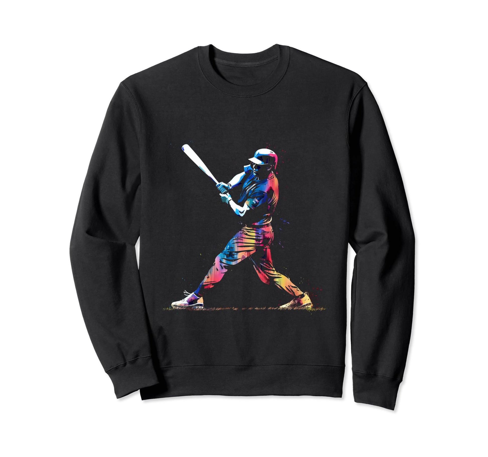 Baseball Bunt Player Home Run Sweatshirt - Custom Art Print Men Women - T-Shirt, Sweatshirt, Hoodie