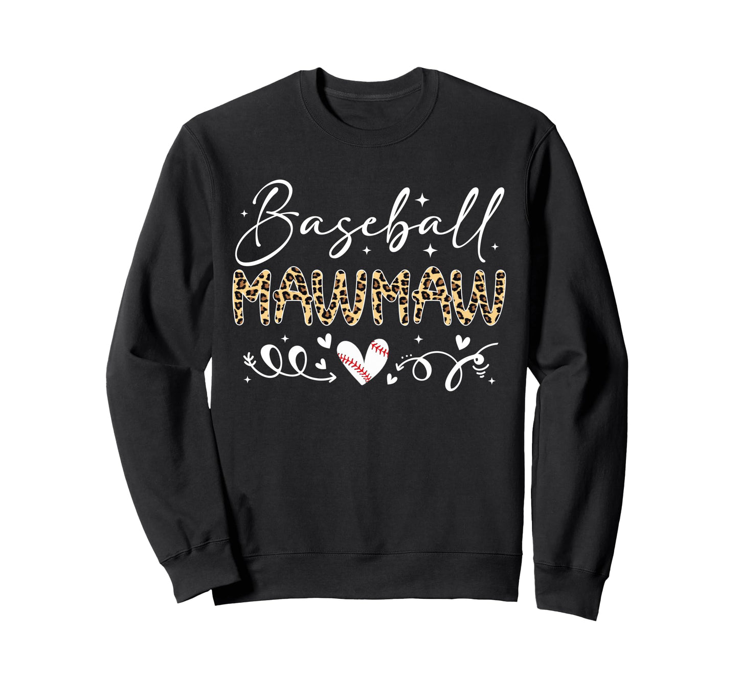 Baseball Mawmaw Leopard Baseball Sweatshirt - Aesthetic Graphic for Adults - T-Shirt, Sweatshirt, Hoodie