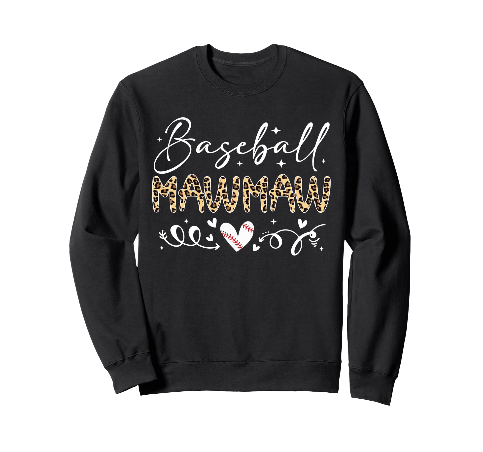 Baseball Mawmaw Leopard Baseball Sweatshirt - Aesthetic Graphic for Adults - T-Shirt, Sweatshirt, Hoodie