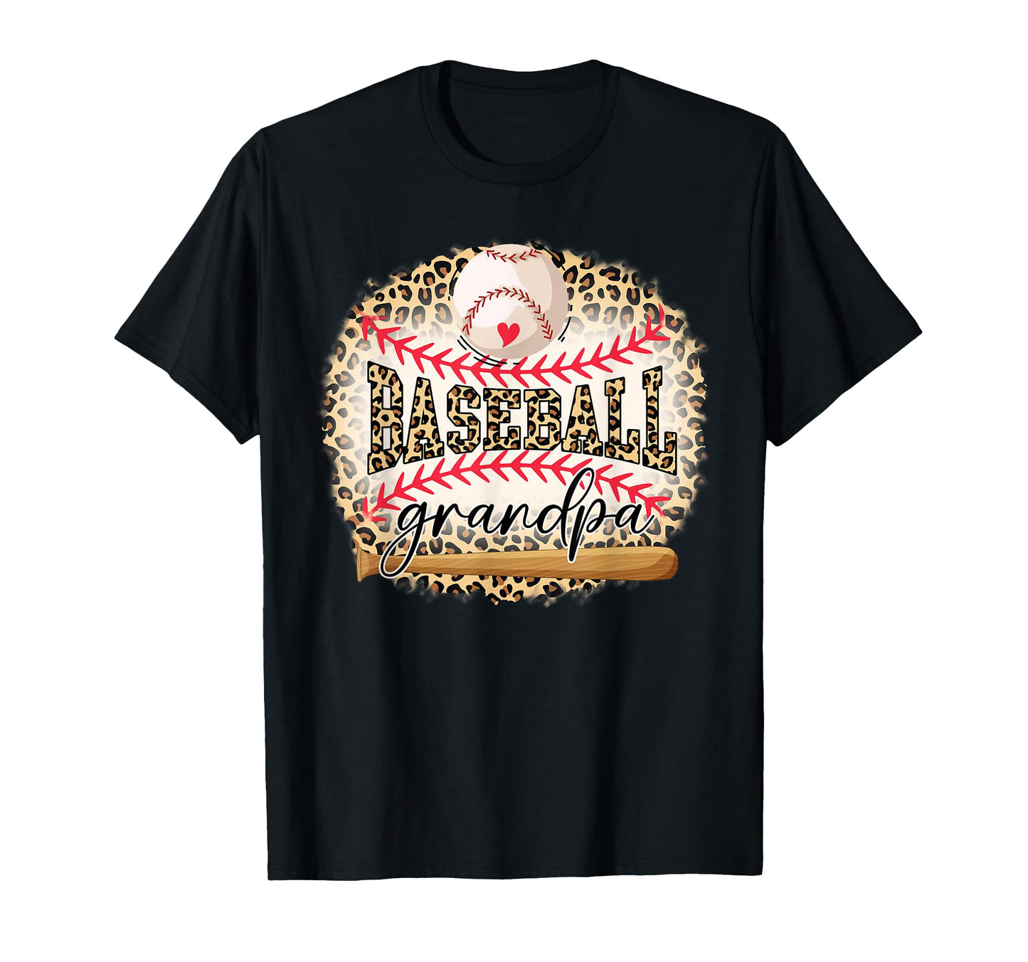 Baseball Grandpa Funny Leopard T-Shirt - Aesthetic Graphic for Adults - T-Shirt, Sweatshirt, Hoodie