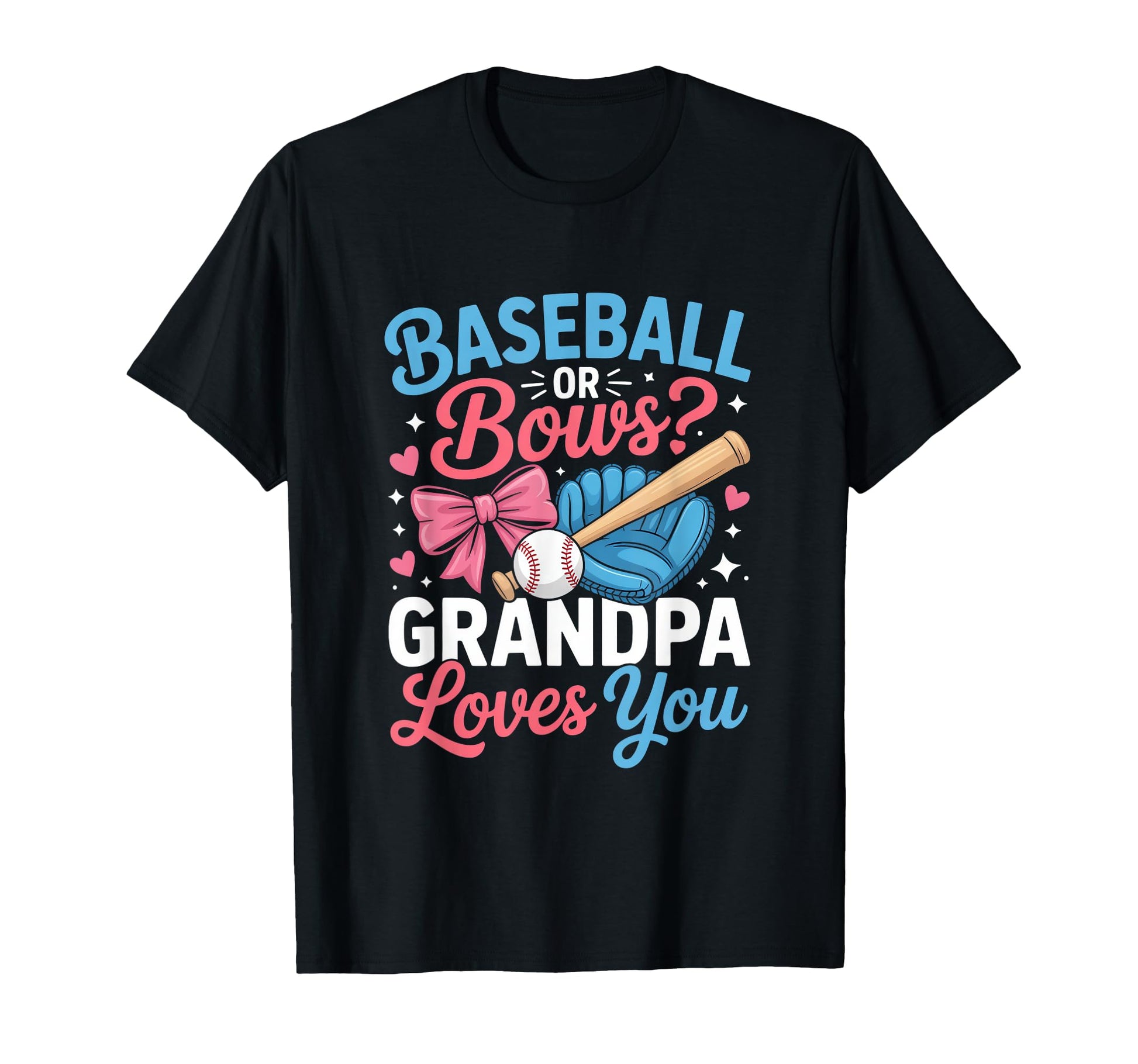 Gender Reveal Baseball Or Bows T-Shirt - Novelty Apparel for Adults - T-Shirt, Sweatshirt, Hoodie