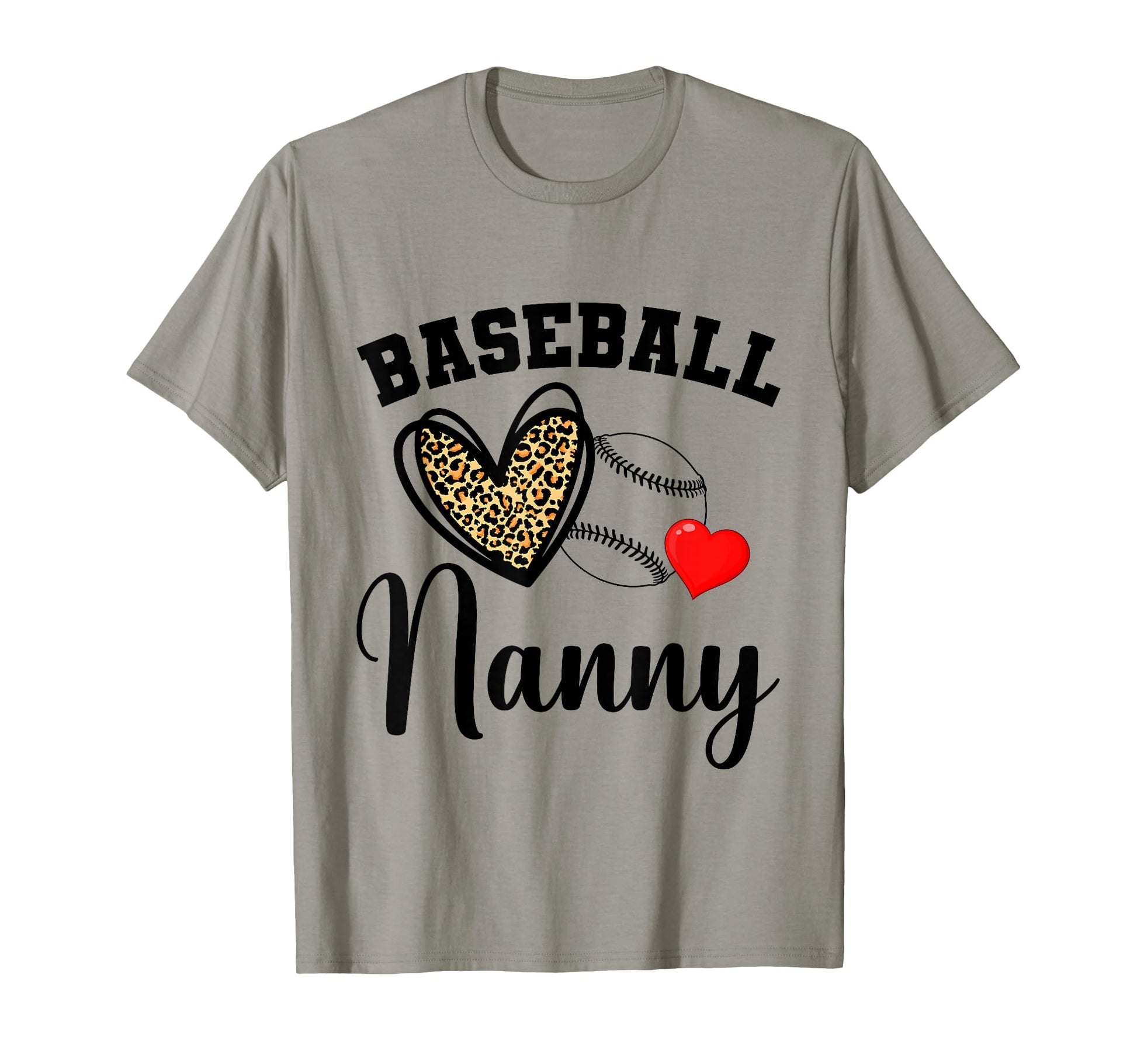 Funny Leopard Nanny Baseball Lover T-Shirt - Minimalist Print Men Women - T-Shirt, Sweatshirt, Hoodie