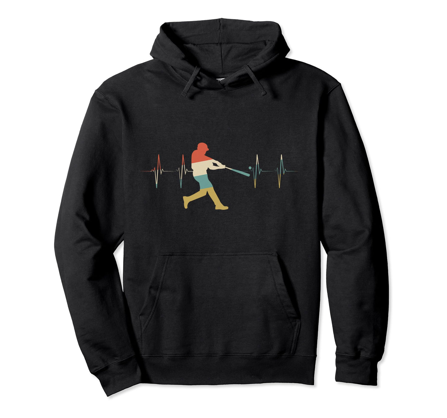 British Baseball Heartbeat Ecg Ekg Hoodie - Casual Everyday Wear for Adults - T-Shirt, Sweatshirt, Hoodie