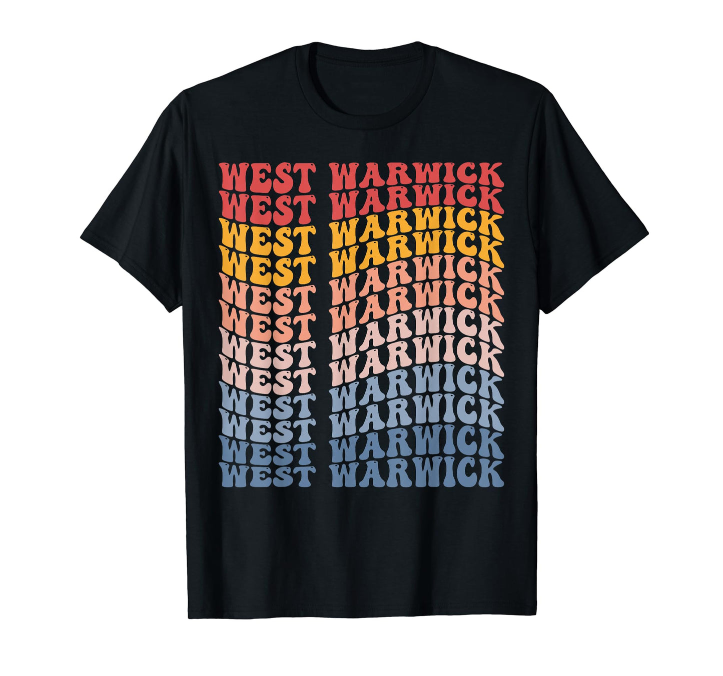 West Warwick City Groovy T-Shirt - Casual Everyday Wear Men Women - T-Shirt, Sweatshirt, Hoodie