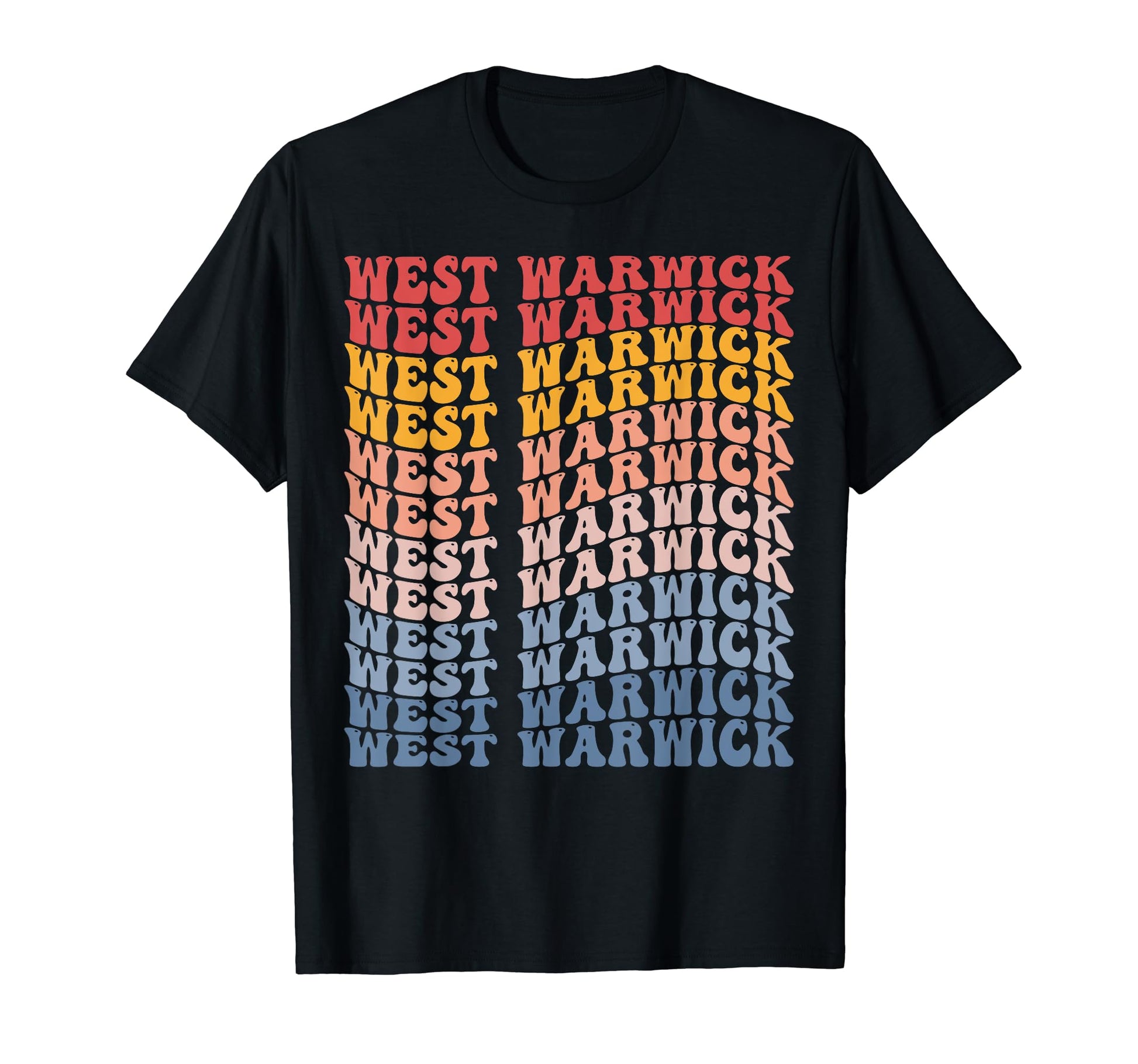 West Warwick City Groovy T-Shirt - Casual Everyday Wear Men Women - T-Shirt, Sweatshirt, Hoodie