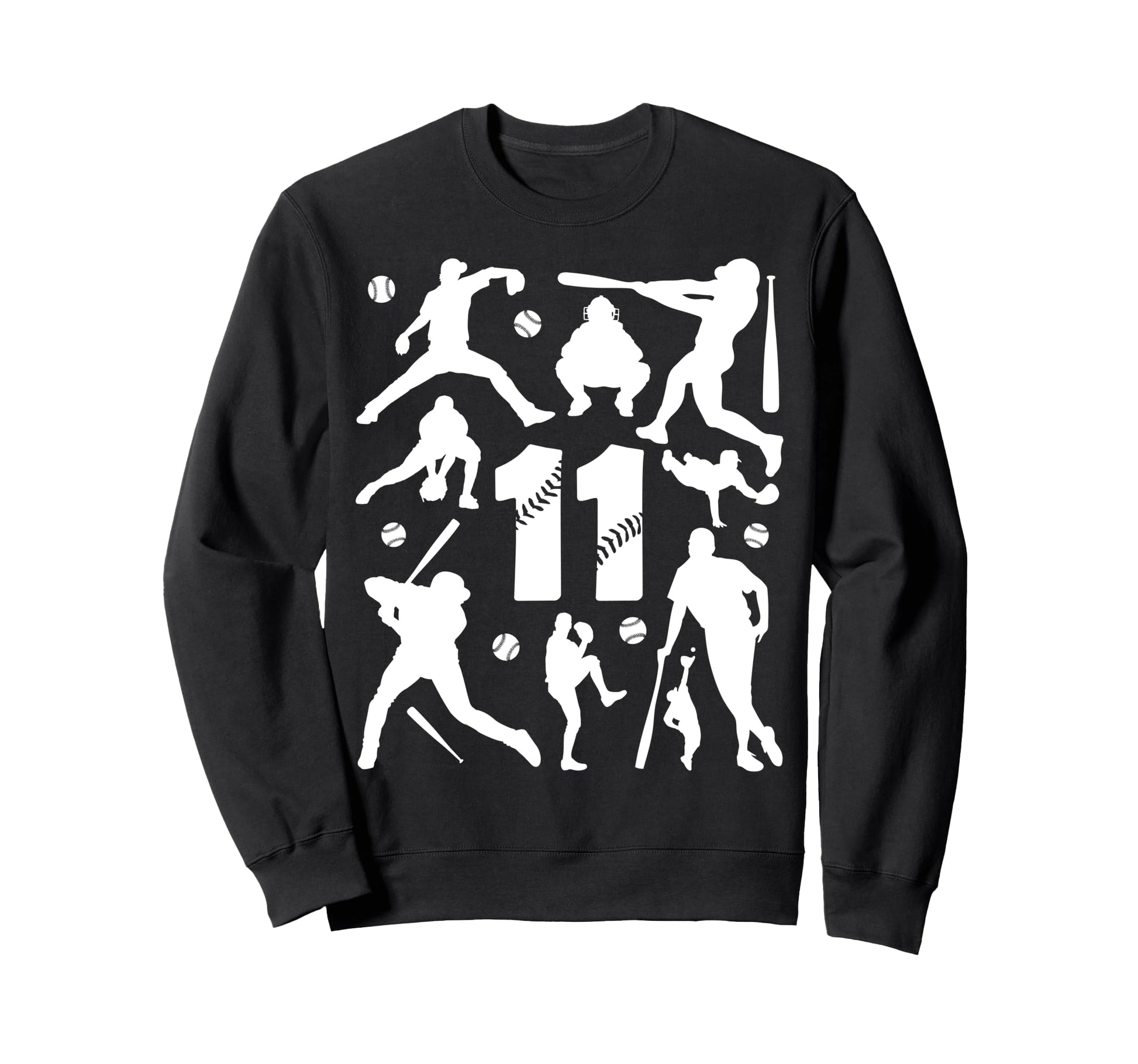 Number 11 Years Baseball 11Th Sweatshirt - Casual Everyday Wear Unisex - T-Shirt, Sweatshirt, Hoodie