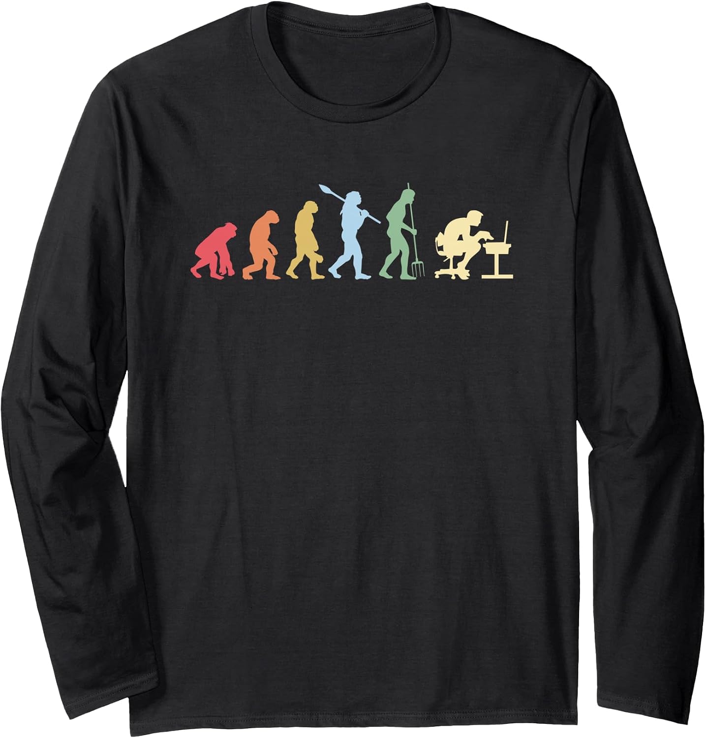 Evolution Of The Human Being Into A Video Gamer - Adult & Kids T-Shirts, Sweatshirts & Hoodies apparel design preview 1