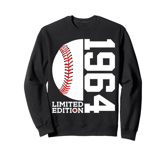 62Nd Birthday Baseball 1964 Sweatshirt - Minimalist Print Men Women - T-Shirt, Sweatshirt, Hoodie