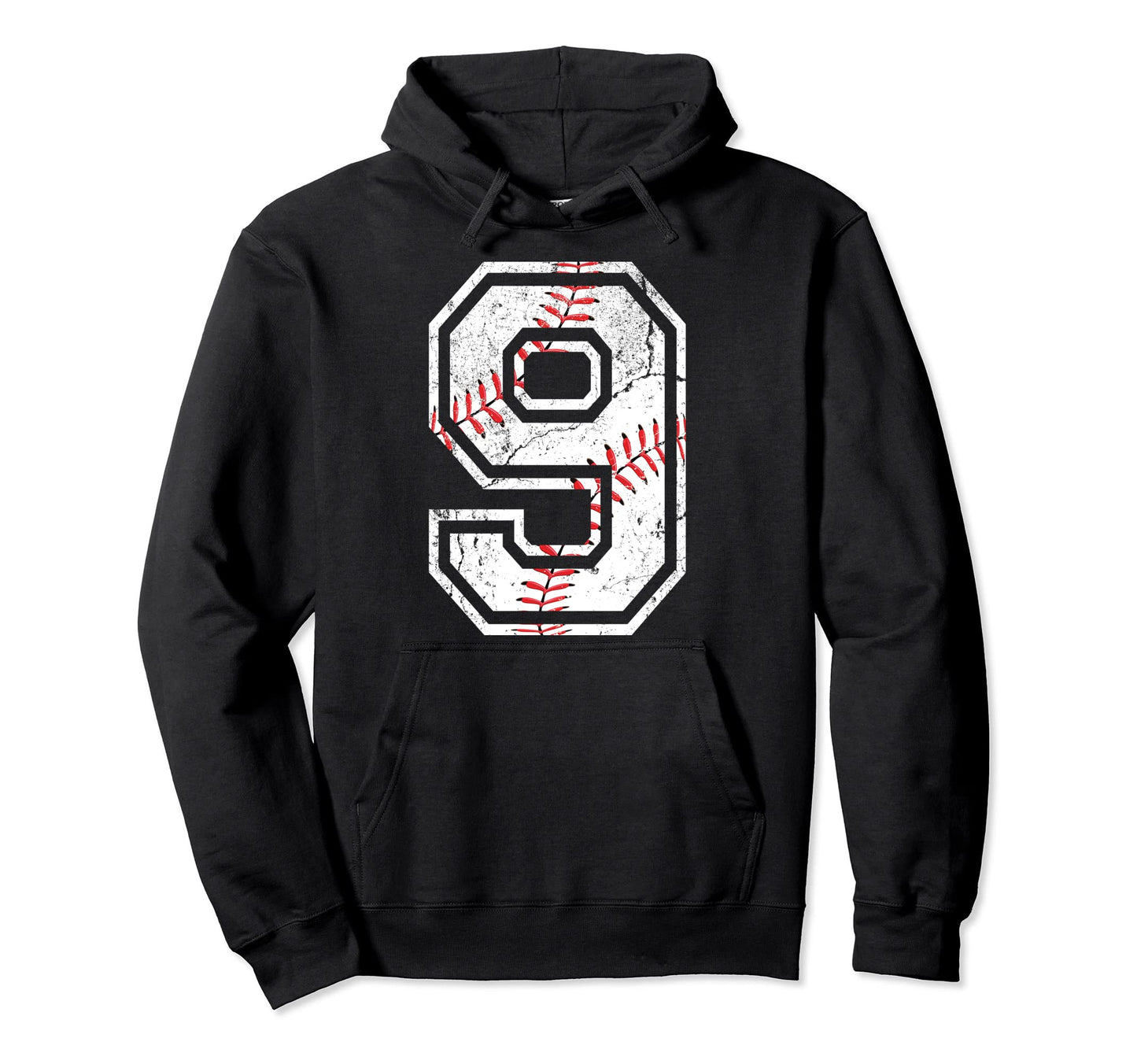 Baseball 9Th Nine Years Birthday Squad Hoodie - Minimalist Print Men Women - T-Shirt, Sweatshirt, Hoodie