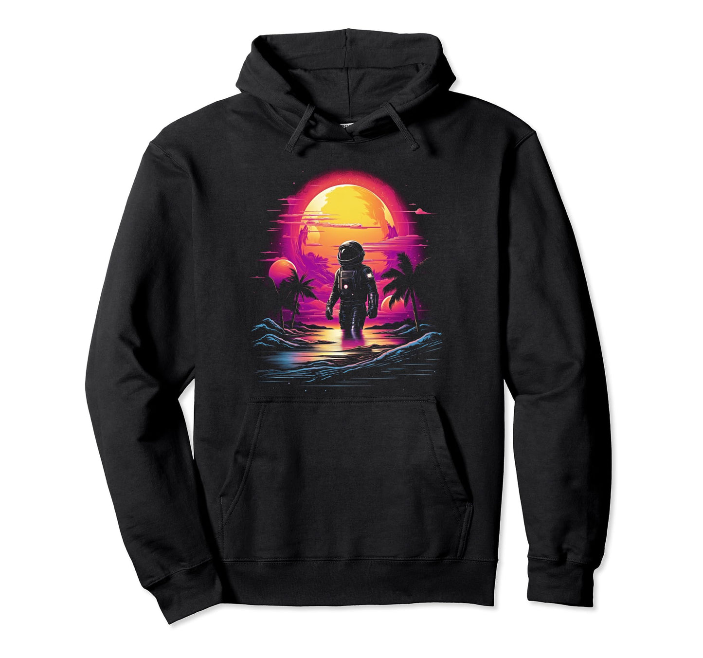 Synthwave Astronaut Cyberpunk 80S Sci Fi 50 Hoodie - Unique Graphic Unisex - T-Shirt, Sweatshirt, Hoodie