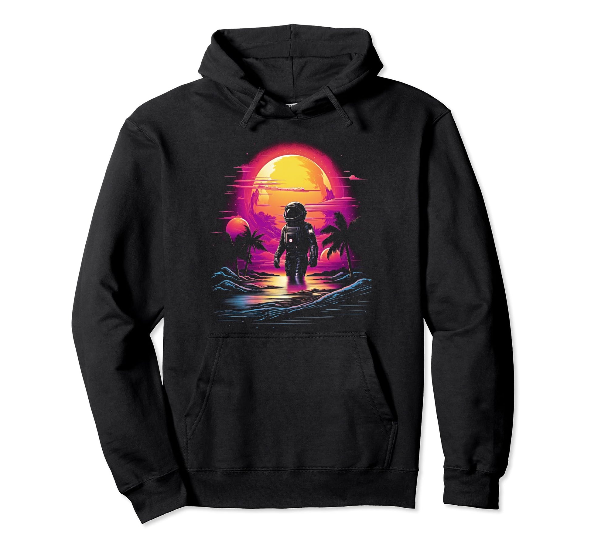 Synthwave Astronaut Cyberpunk 80S Sci Fi 50 Hoodie - Unique Graphic Unisex - T-Shirt, Sweatshirt, Hoodie