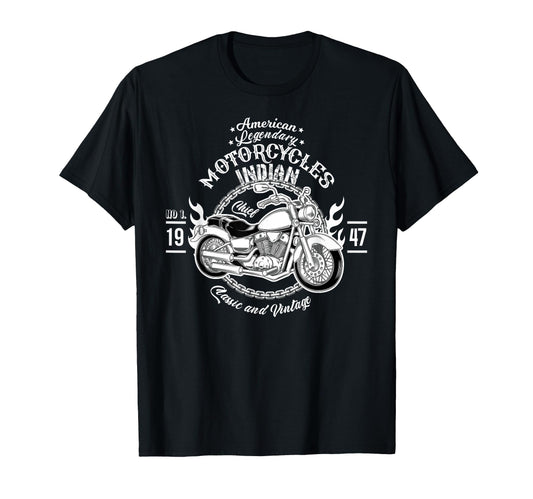 American Motorcycle Indian T-Shirt - Casual Everyday Wear for Adults - T-Shirt, Sweatshirt, Hoodie