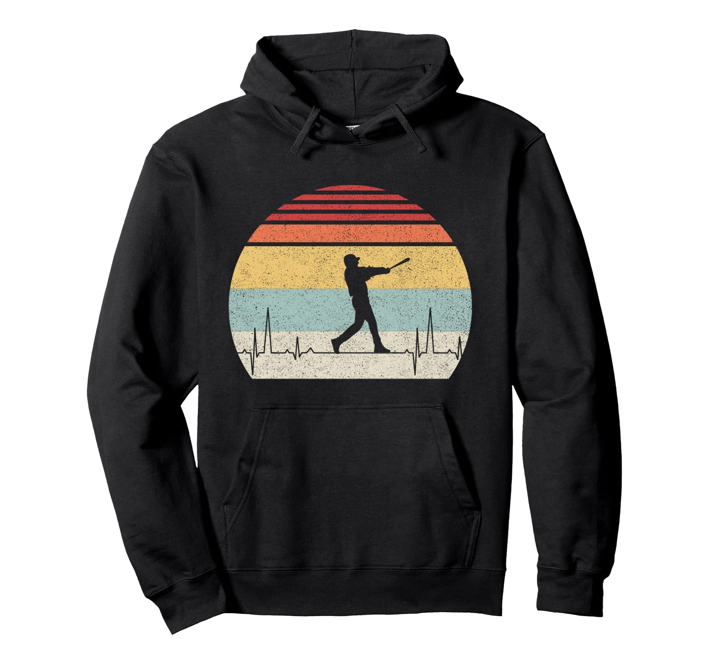 Baseball Heartbeat Pulse Funny Baseball Hoodie - Streetwear Style Men Women - T-Shirt, Sweatshirt, Hoodie