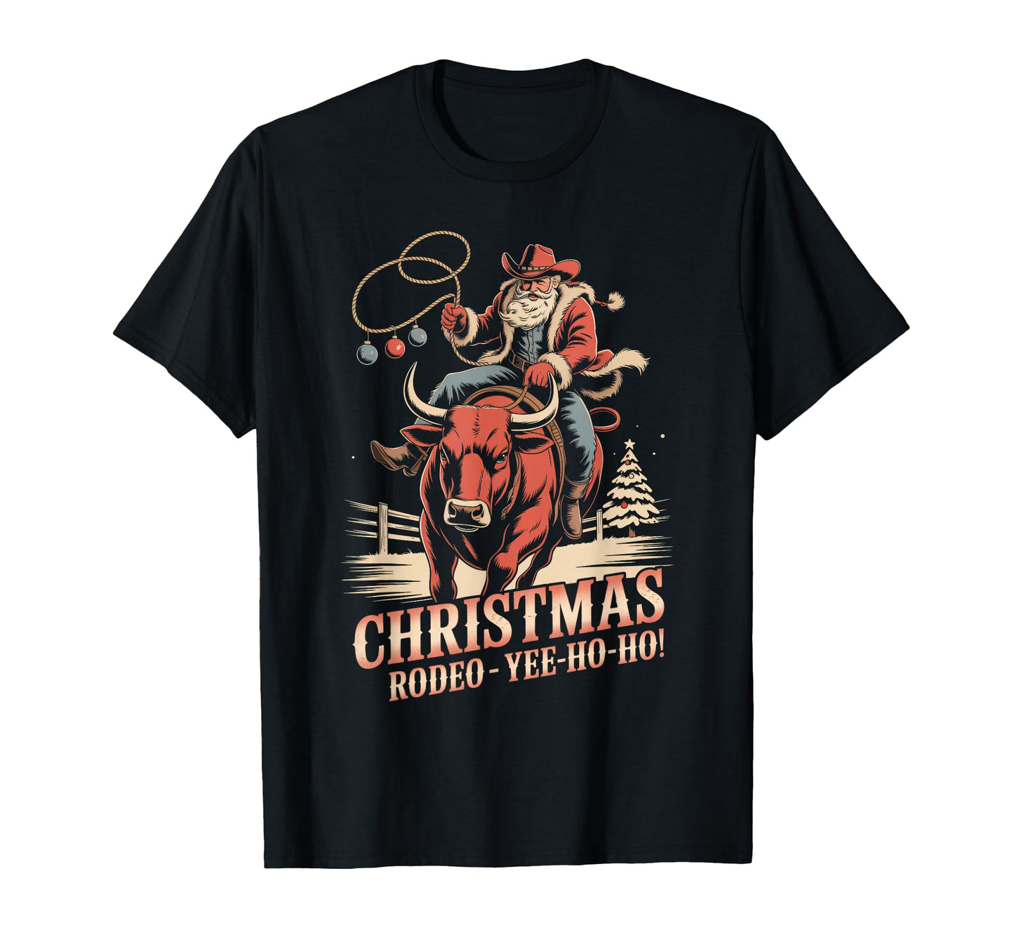 Santa Cowboy Country Co T-Shirt - Custom Art Print Unisex - T-Shirt, Sweatshirt, Hoodie