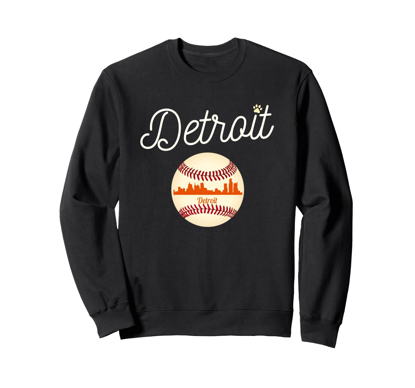 Distressed Tiger Mascot Detroit Sweatshirt - Unique Graphic for Adults - T-Shirt, Sweatshirt, Hoodie