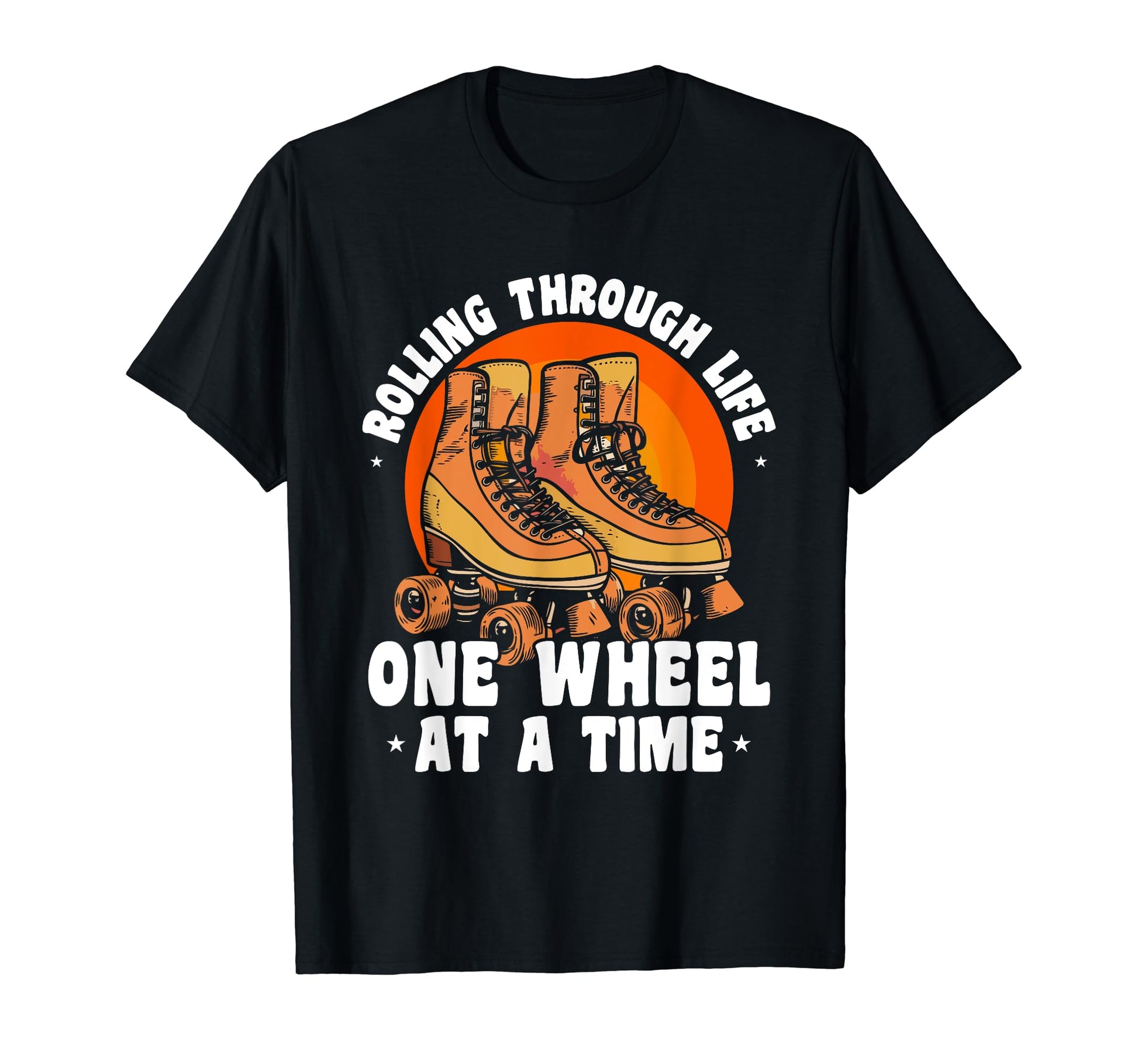 Roller Skater Rolling Through Life T-Shirt - Trendy Graphic for Adults - T-Shirt, Sweatshirt, Hoodie