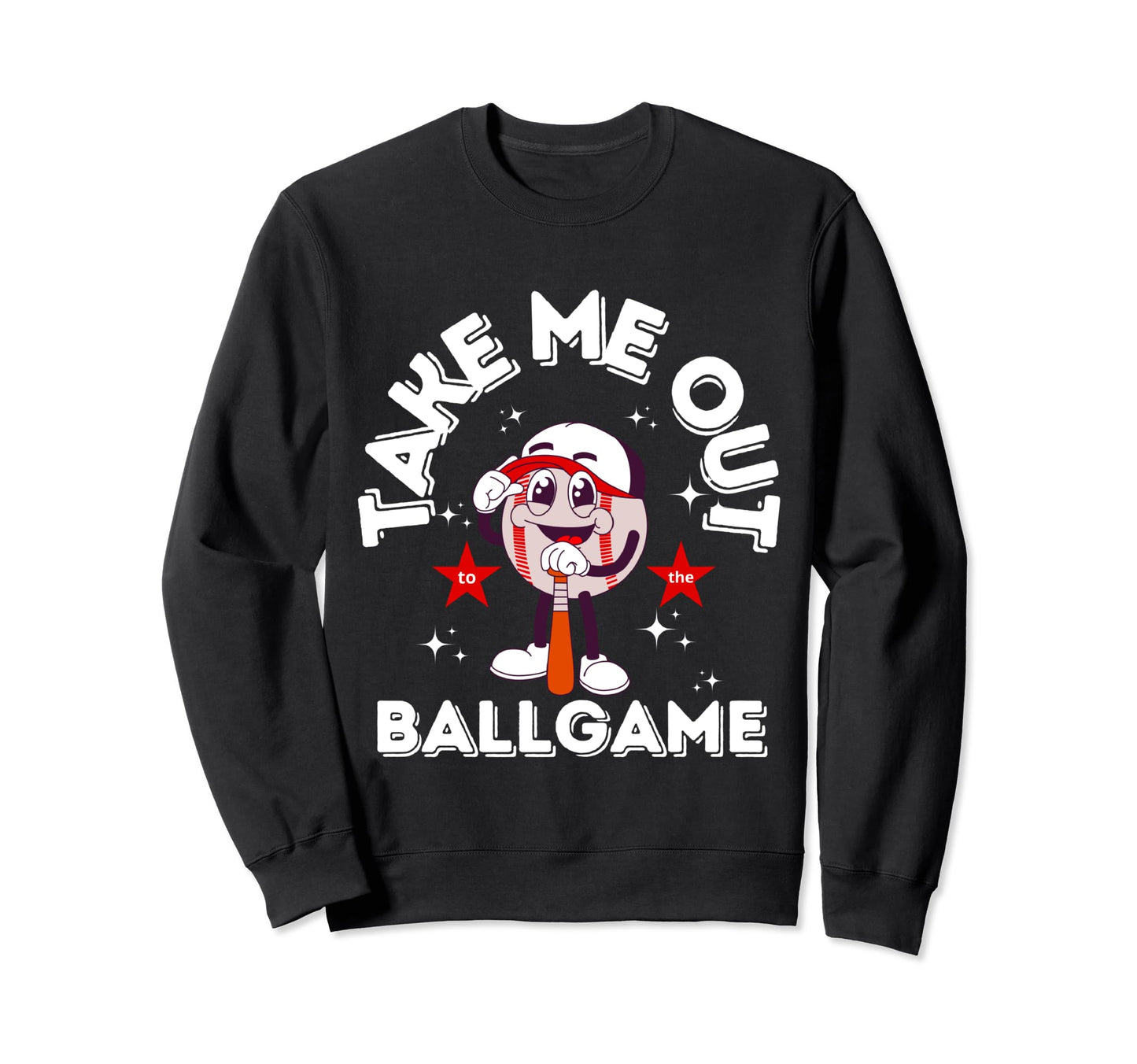 Take Me Out To Baseball Ball Game Sweatshirt - Minimalist Print for Adults - T-Shirt, Sweatshirt, Hoodie