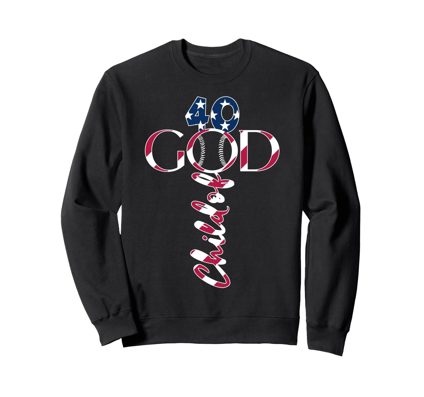 Baseball Jesus 40 Years Child God Sweatshirt - Unique Graphic Men Women - T-Shirt, Sweatshirt, Hoodie