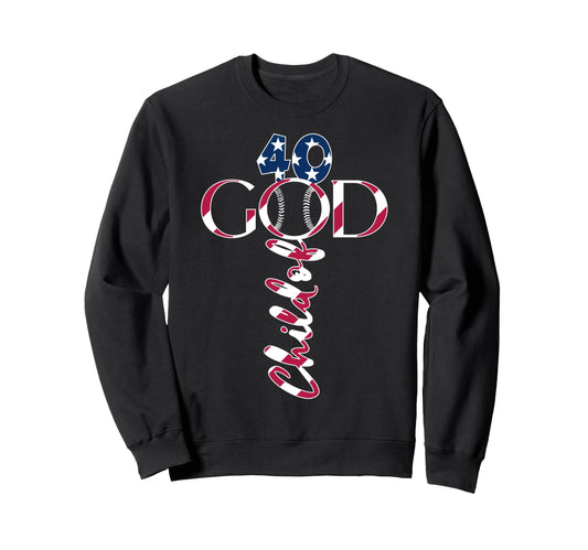 Baseball Jesus 40 Years Child God Sweatshirt - Unique Graphic Men Women - T-Shirt, Sweatshirt, Hoodie