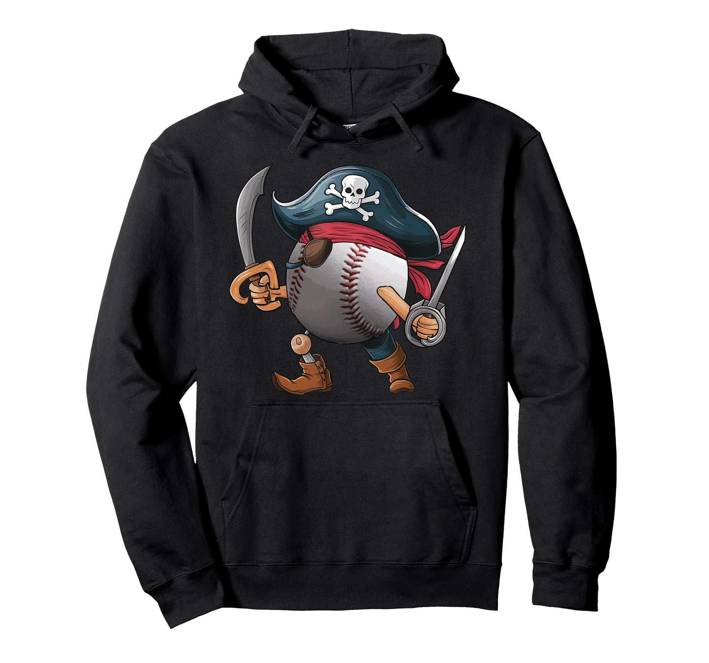 Baseball Pirate Ball Costume Funny Hoodie - Aesthetic Graphic for Adults - T-Shirt, Sweatshirt, Hoodie