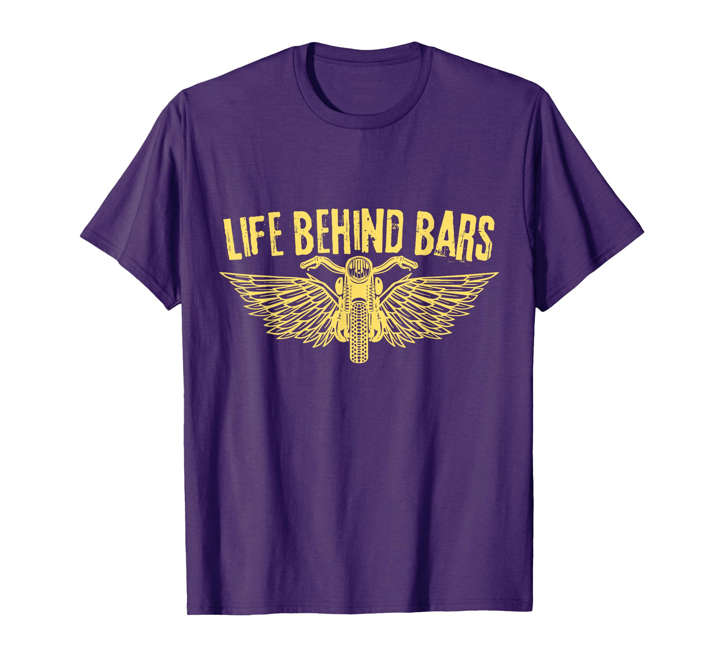 Life Behind Bars Motorcycle Rider Bikers T-Shirt - Minimalist Print Unisex - T-Shirt, Sweatshirt, Hoodie