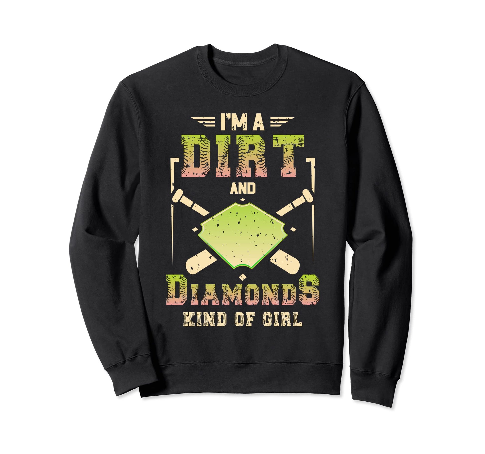 Im Dirt And Diamond Kind Softball Sweatshirt - Minimalist Print Unisex - T-Shirt, Sweatshirt, Hoodie