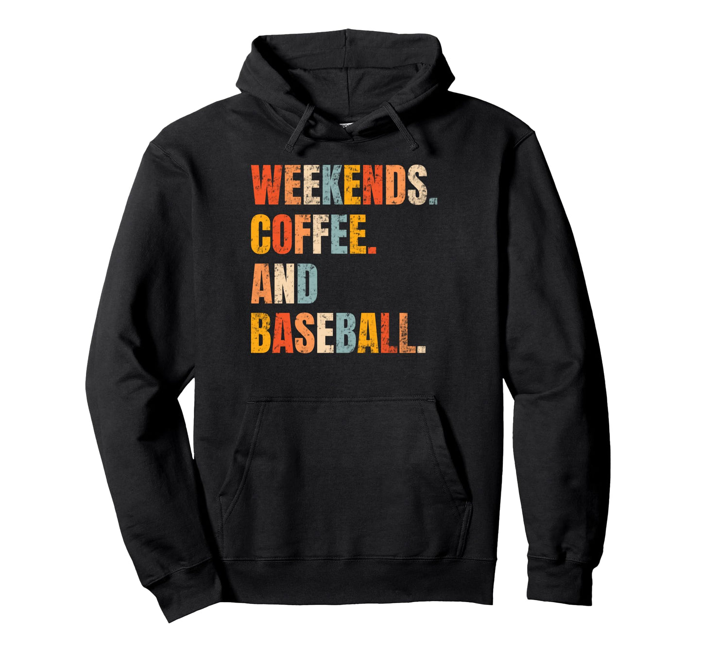Weekends Coffee And Baseball Fan Hoodie - Minimalist Print Men Women - T-Shirt, Sweatshirt, Hoodie