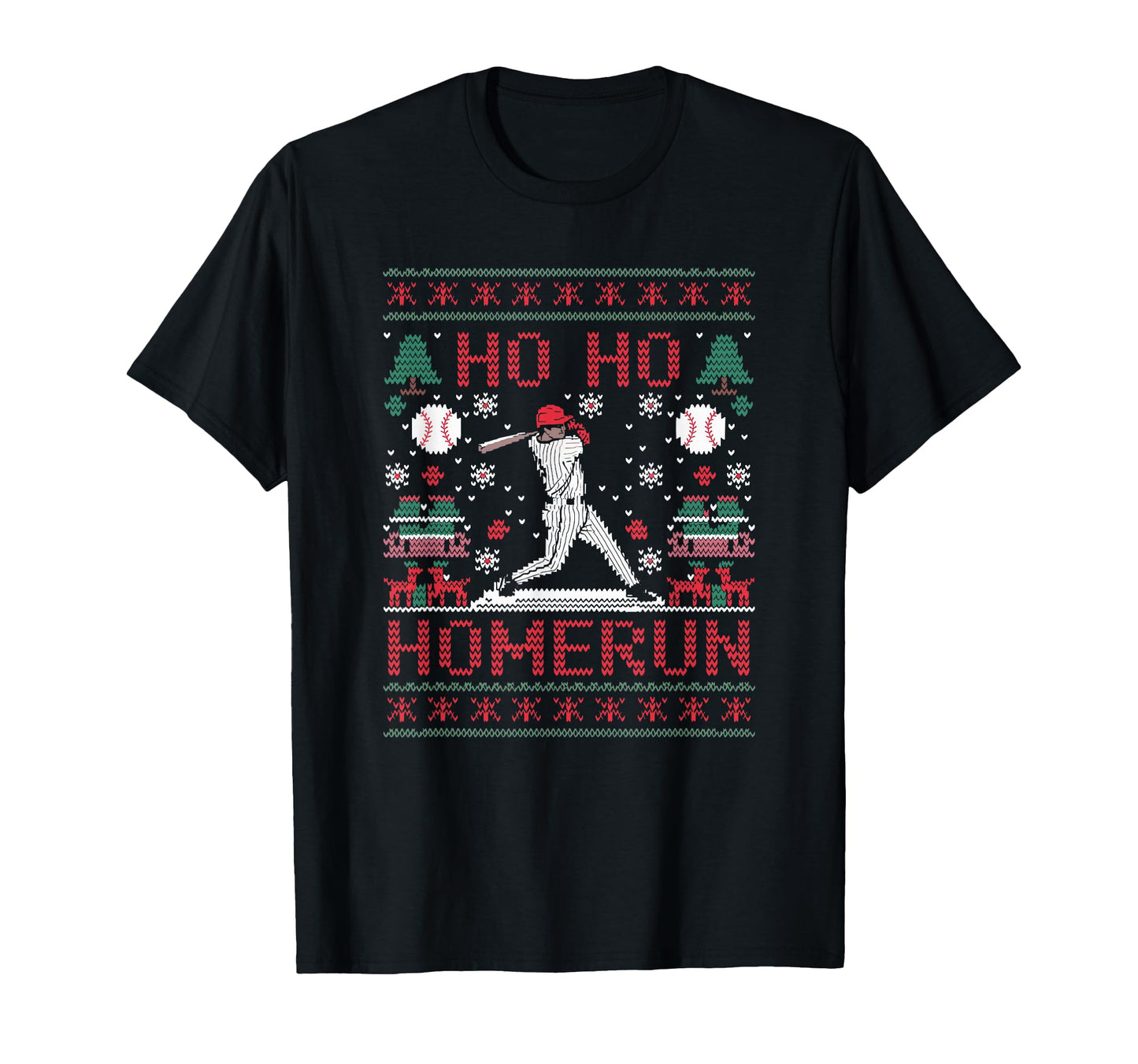 Ho Ho Homerun Ugly Party T-Shirt - Custom Art Print Unisex - T-Shirt, Sweatshirt, Hoodie