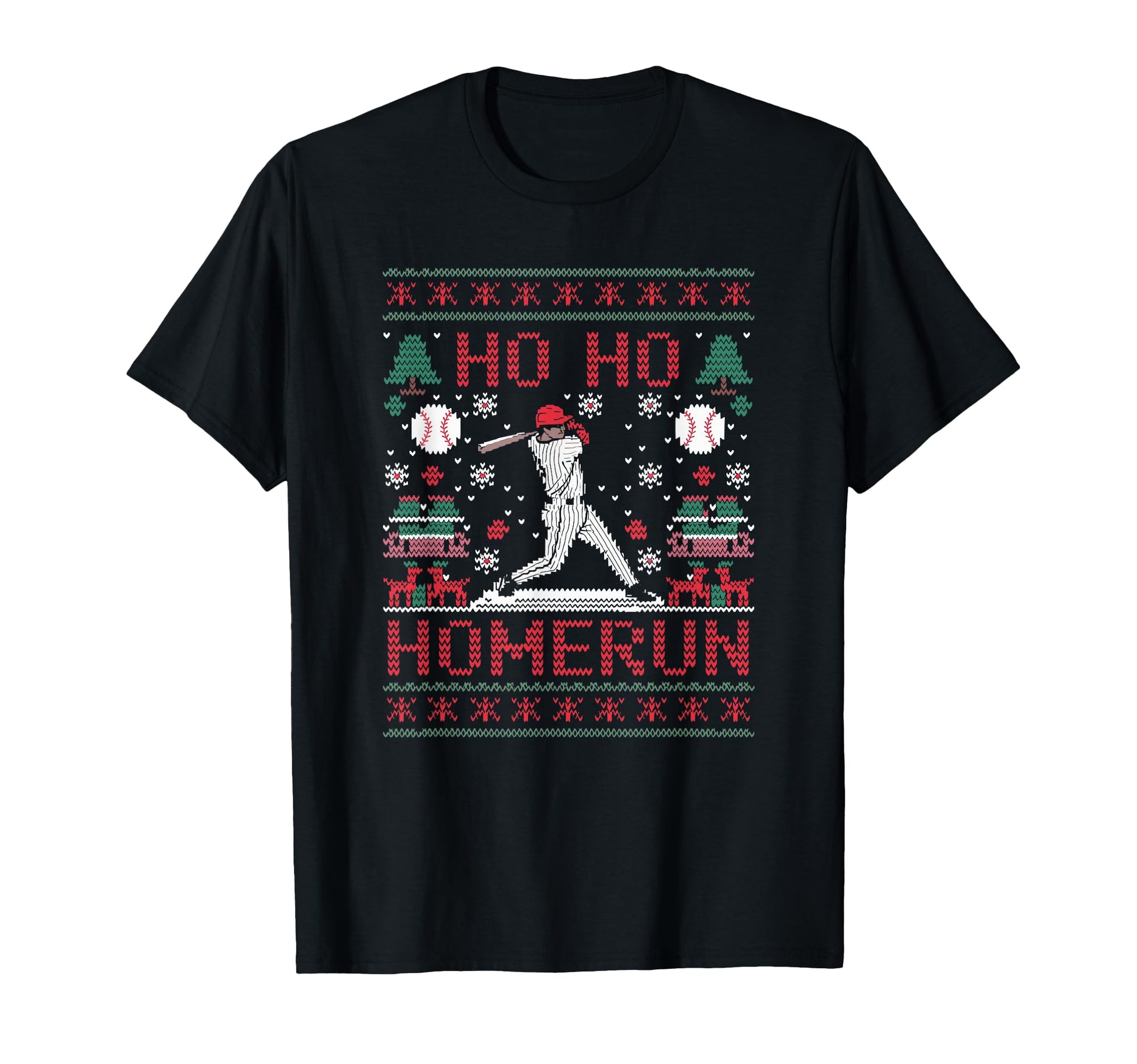 Ho Ho Homerun Ugly Party T-Shirt - Custom Art Print Unisex - T-Shirt, Sweatshirt, Hoodie
