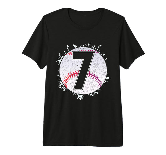 Baseball Birthday 7Th Birthday Party T-Shirt - Trendy Graphic for Adults - T-Shirt, Sweatshirt, Hoodie