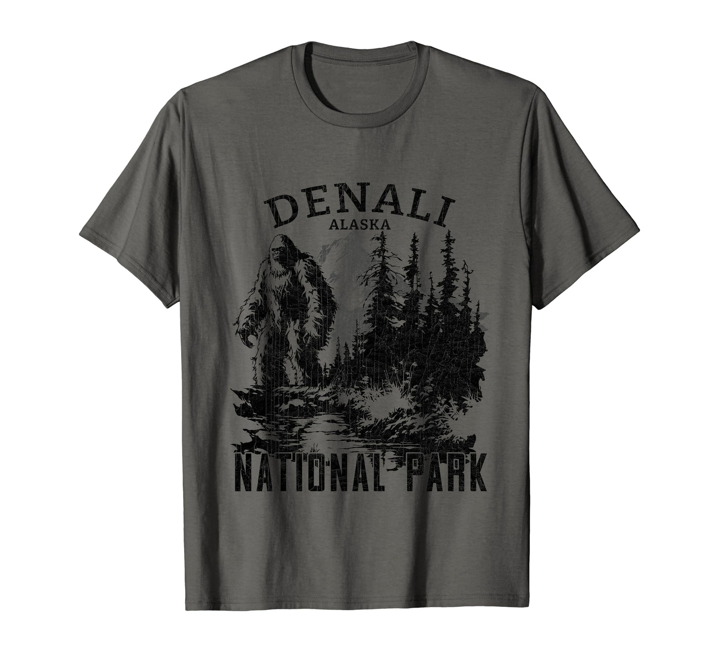 Bigfoot Denali National Park Alaska T-Shirt - Minimalist Print Men Women - T-Shirt, Sweatshirt, Hoodie