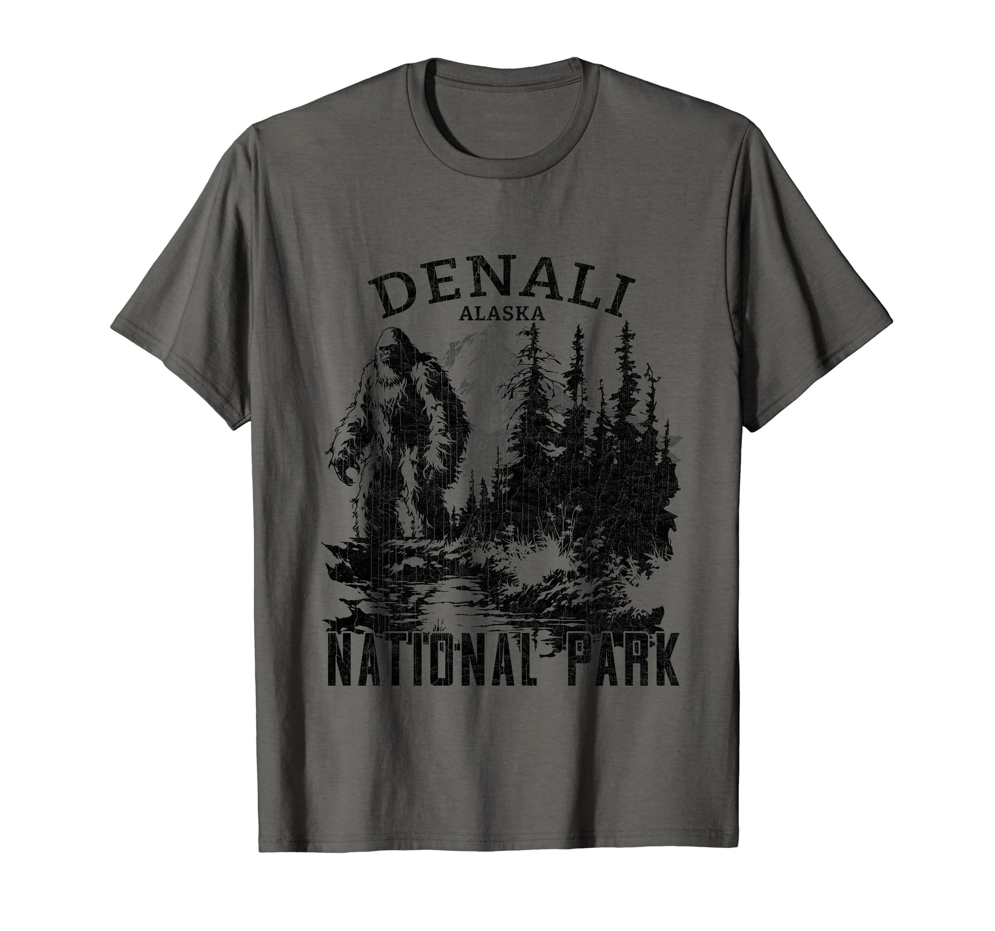Bigfoot Denali National Park Alaska T-Shirt - Minimalist Print Men Women - T-Shirt, Sweatshirt, Hoodie
