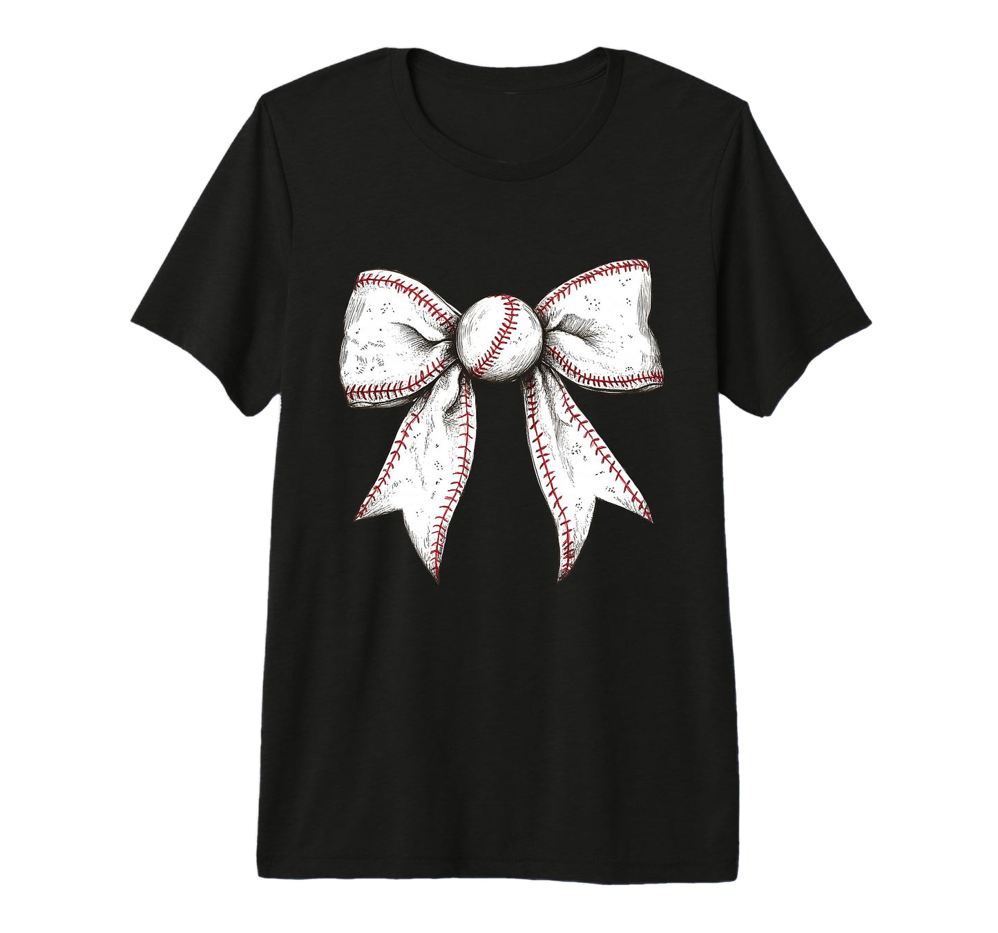Baseball Coquette Bow Baseball Player Tri T-Shirt - Graphic Print Unisex - T-Shirt, Sweatshirt, Hoodie