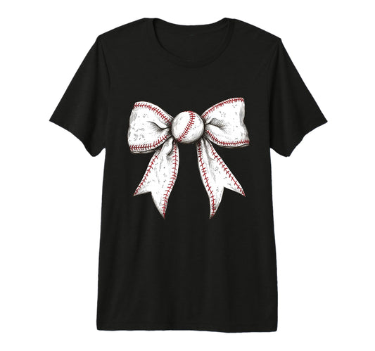 Baseball Coquette Bow Baseball Player Tri T-Shirt - Graphic Print Unisex - T-Shirt, Sweatshirt, Hoodie