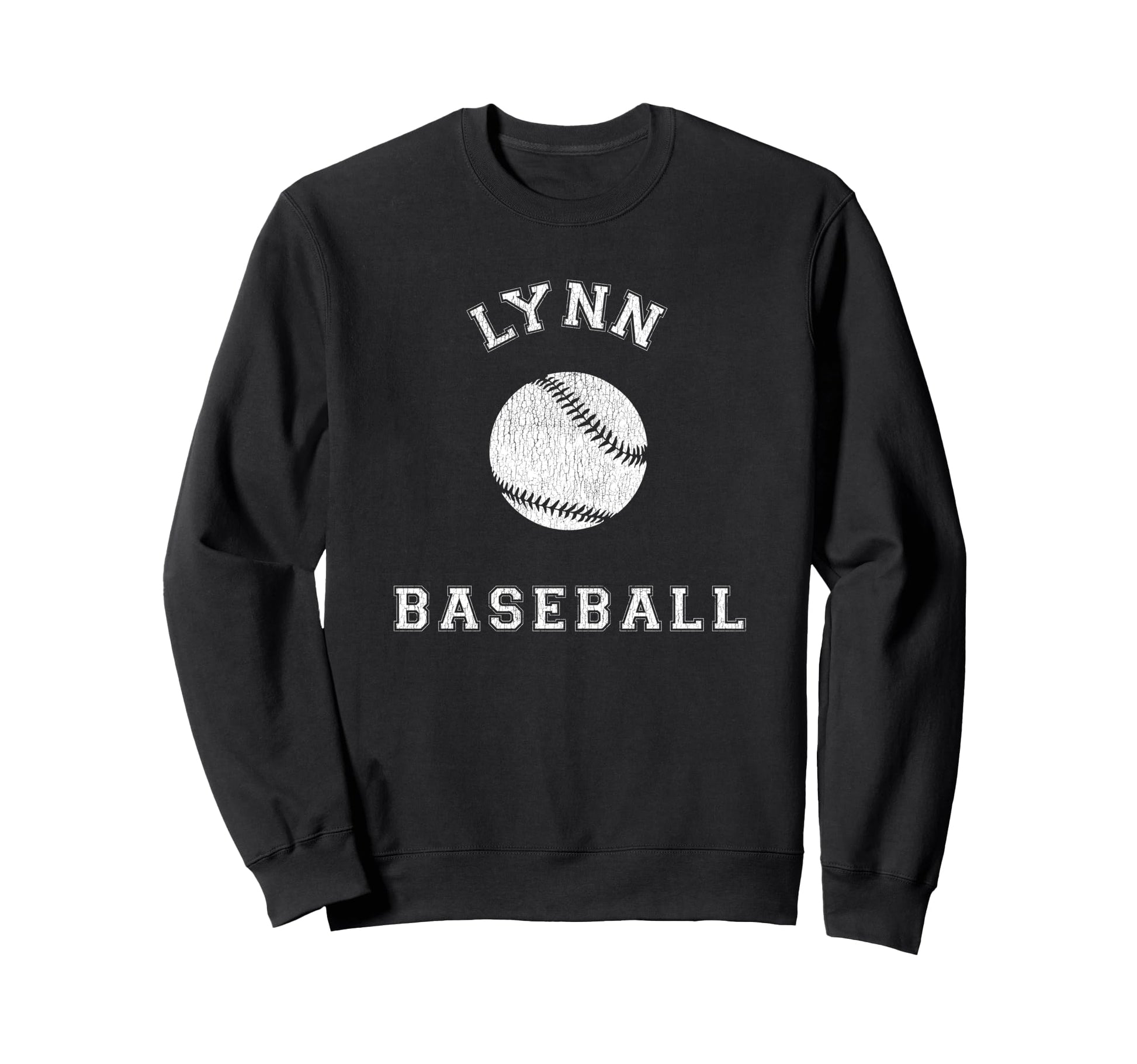 Lynn Baseball Distressed Sweatshirt - Minimalist Print for Adults - T-Shirt, Sweatshirt, Hoodie