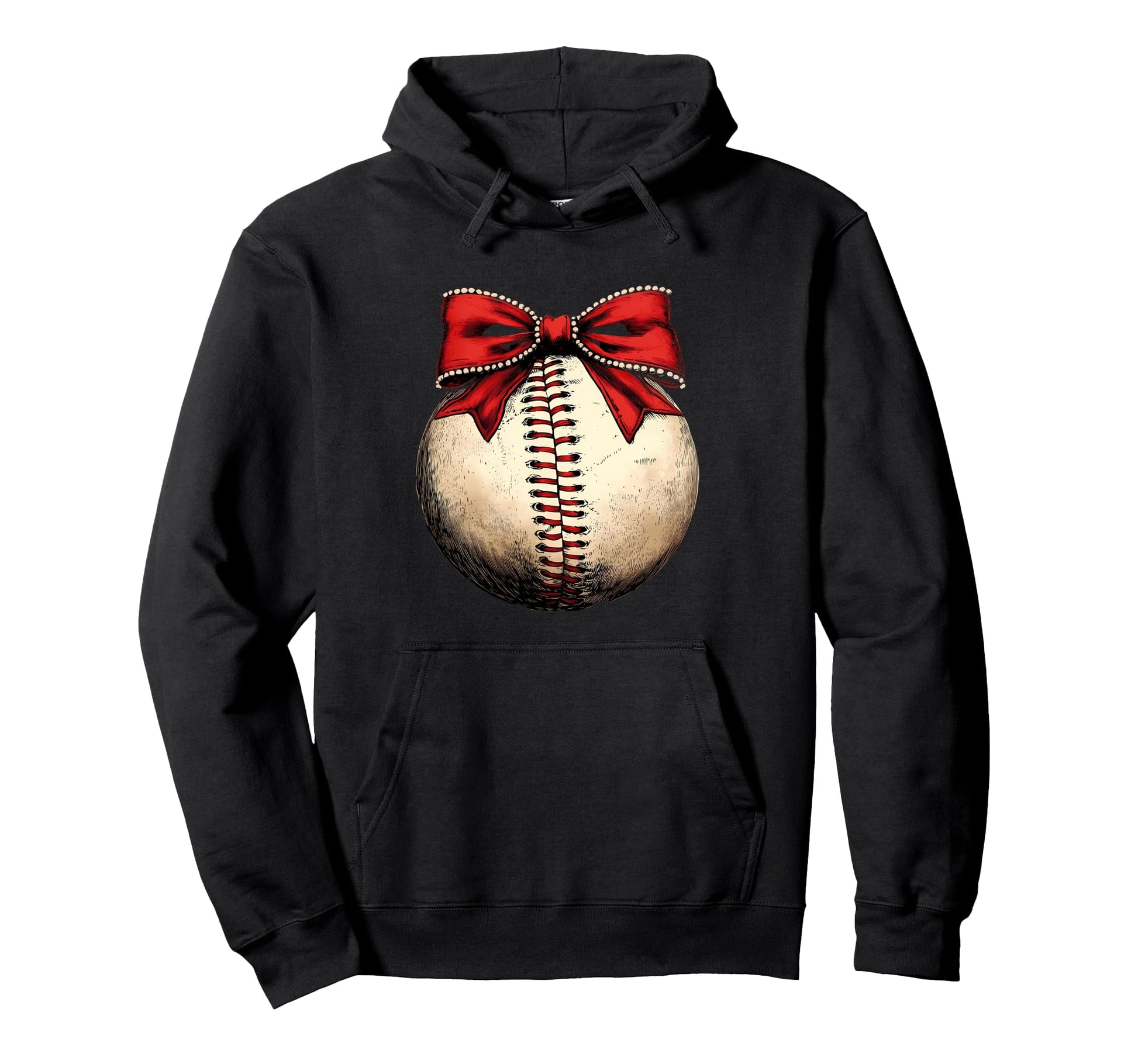 Baseball Coquette Bow Baseball Mom Hoodie - Aesthetic Graphic Unisex - T-Shirt, Sweatshirt, Hoodie