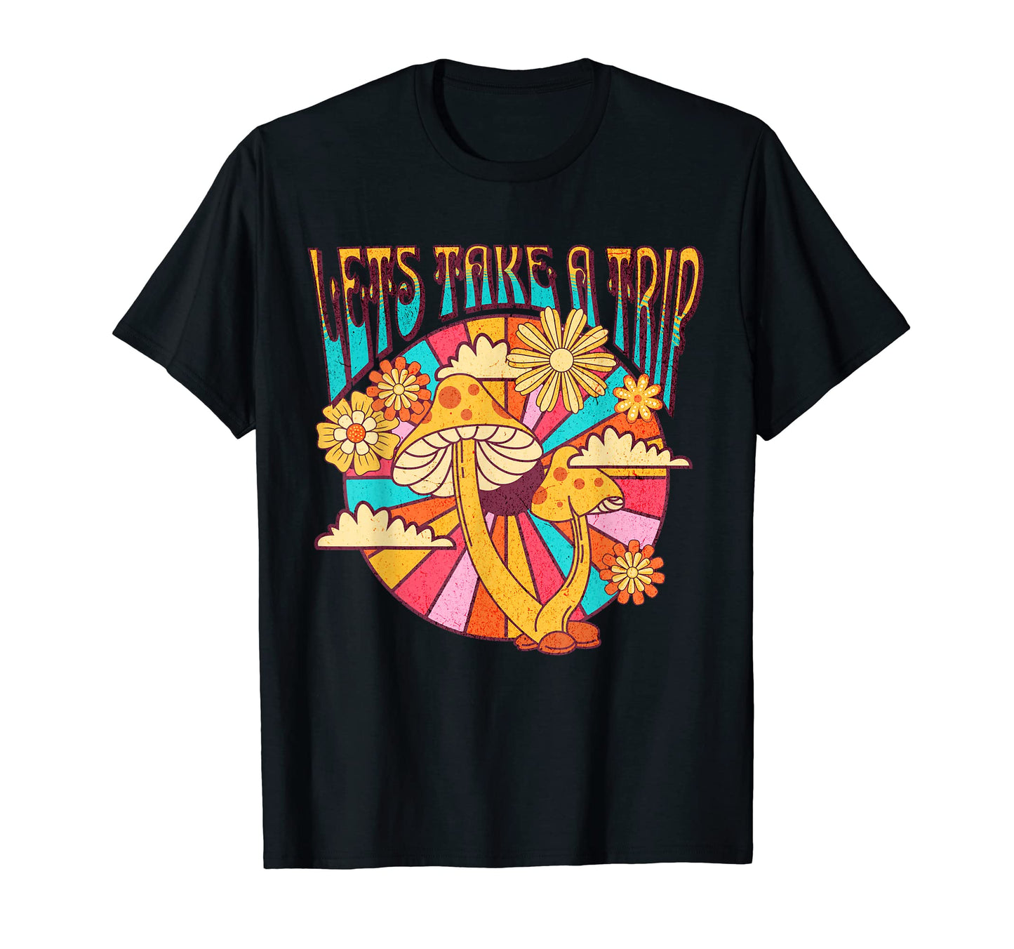 Lets Take Trip Psychedelic Hippie T-Shirt - Custom Art Print for Adults - T-Shirt, Sweatshirt, Hoodie