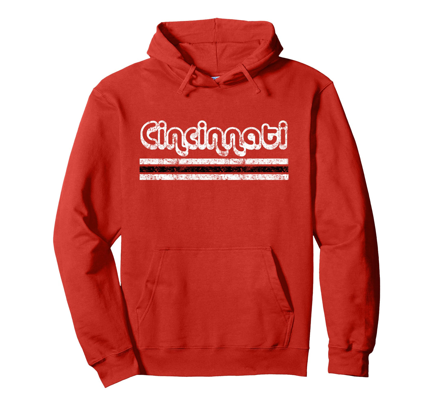 Cincinnati Ohio Three Stripe Hoodie - Casual Everyday Wear for Adults - T-Shirt, Sweatshirt, Hoodie
