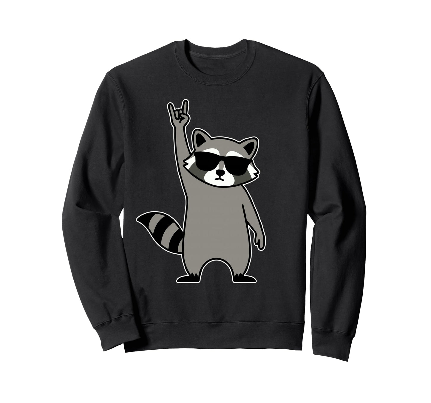 Raccoon Rock Music Band Sweatshirt - Casual Everyday Wear Men Women - T-Shirt, Sweatshirt, Hoodie