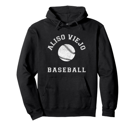 Aliso Viejo Baseball Distressed Hoodie - Fun Novelty Design for Adults - T-Shirt, Sweatshirt, Hoodie