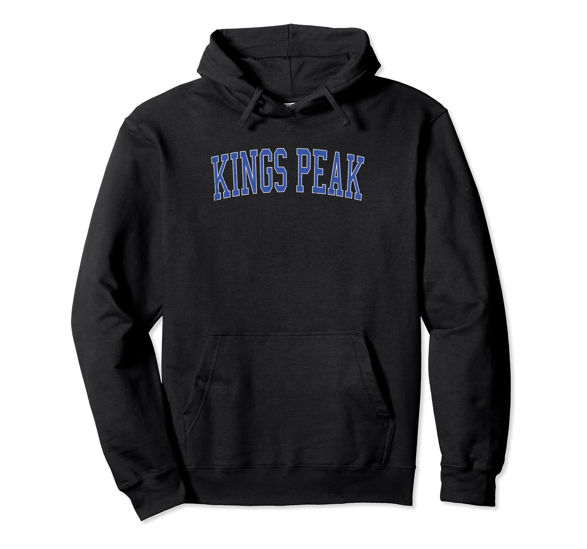 Kings Peak Distressed Blue Varsity Hoodie - Unique Graphic Unisex - T-Shirt, Sweatshirt, Hoodie