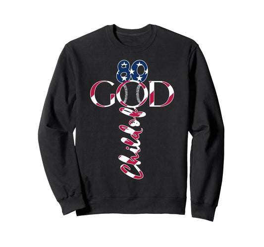 Baseball Jesus 80 Years Child God Sweatshirt - Fun Novelty Design Unisex - T-Shirt, Sweatshirt, Hoodie