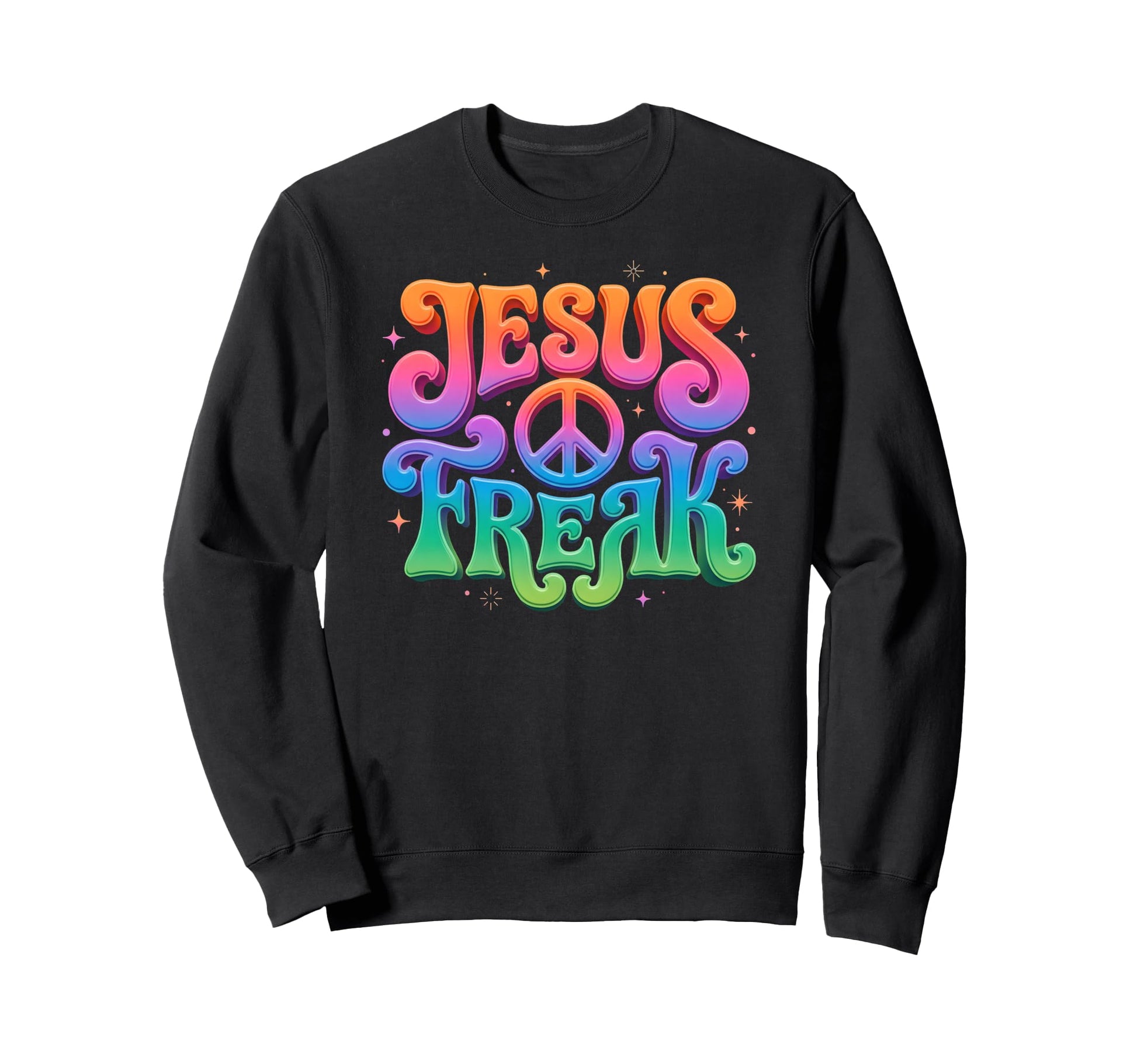 Faith Message Peace Symbol Typography Sweatshirt - Unique Graphic Men Women - T-Shirt, Sweatshirt, Hoodie