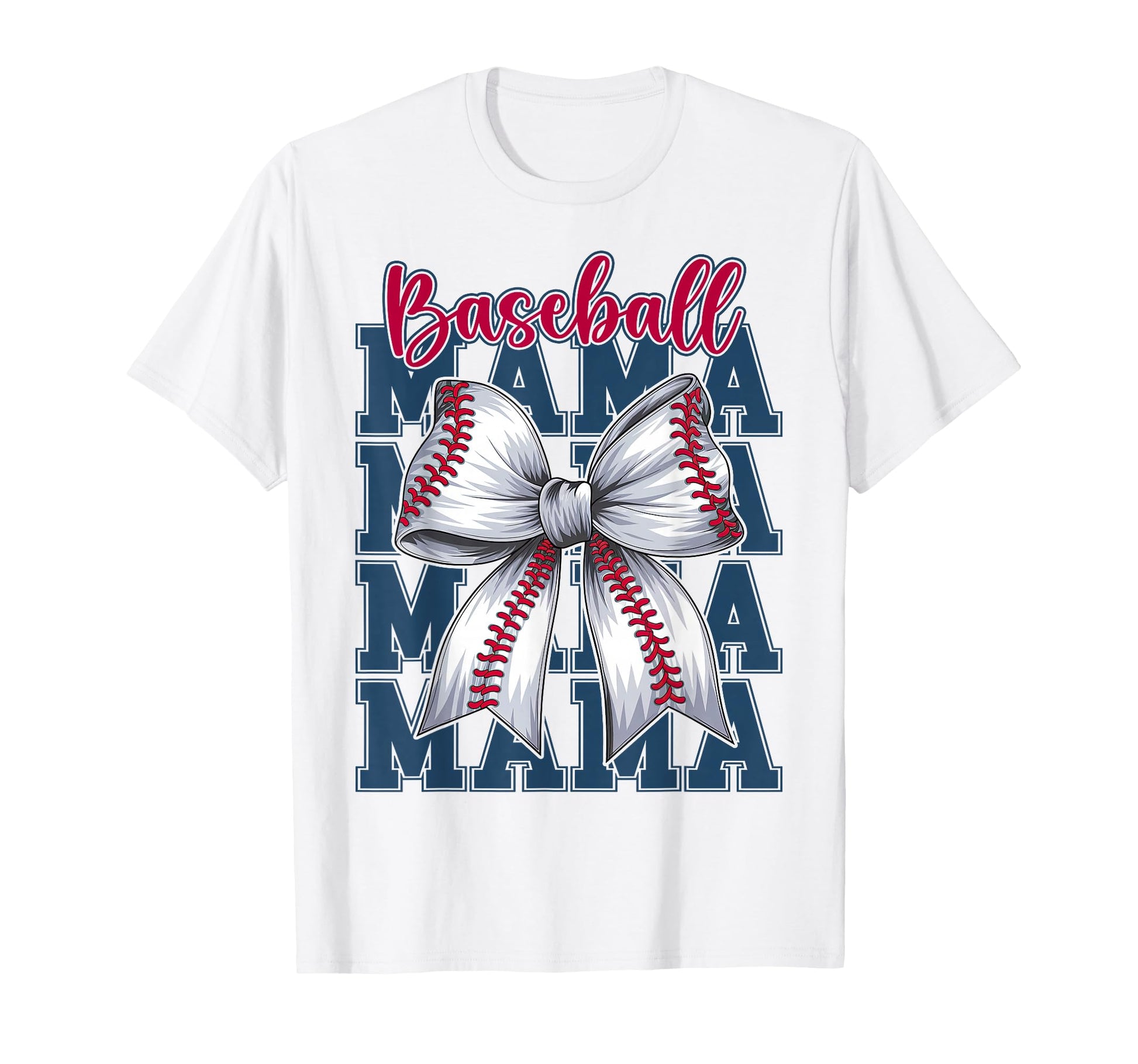 Baseball Coquette Bow Baseball Mama T-Shirt - Unique Graphic for Adults - T-Shirt, Sweatshirt, Hoodie
