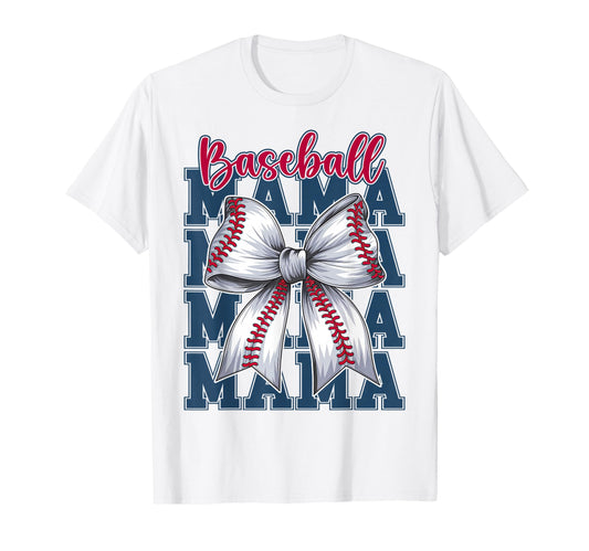 Baseball Coquette Bow Baseball Mama T-Shirt - Unique Graphic for Adults - T-Shirt, Sweatshirt, Hoodie