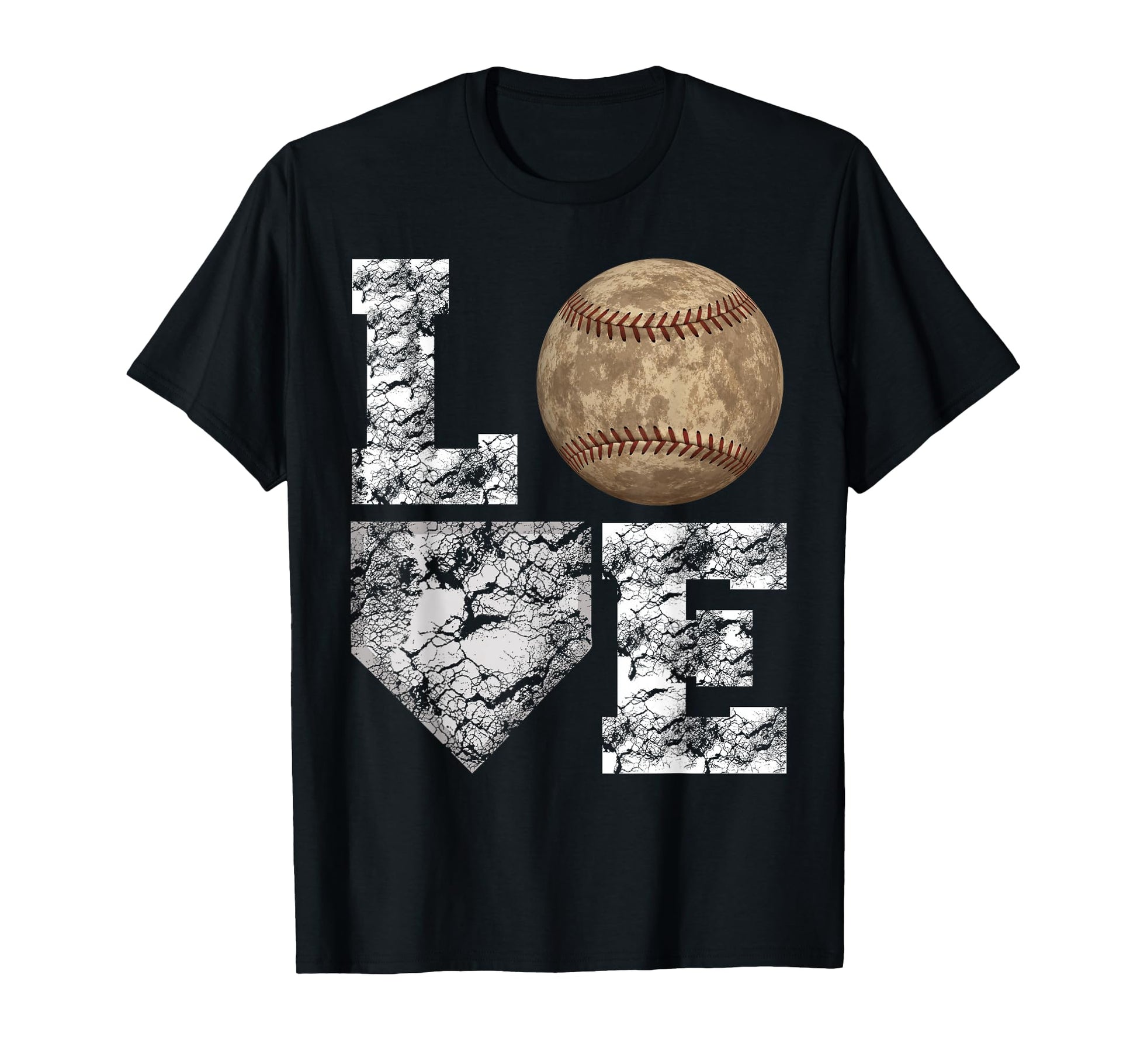 Baseball Distressed Ball Dad Mom Love T-Shirt - Graphic Print Men Women - T-Shirt, Sweatshirt, Hoodie
