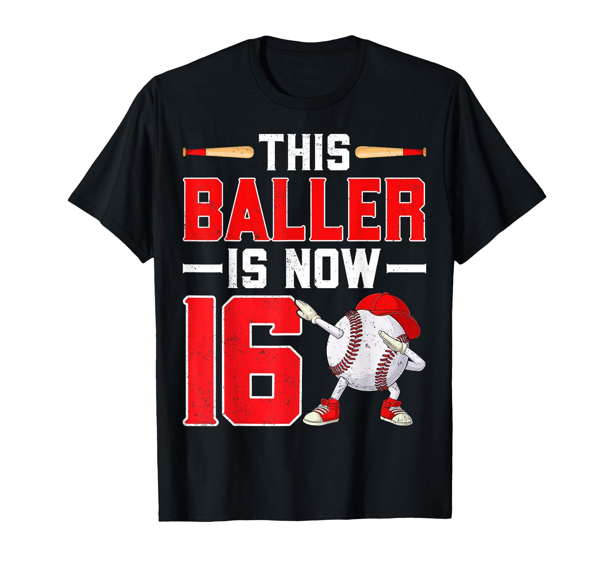 This Baller Is Now 16 Baseball Lover T-Shirt - Unique Graphic Men Women - T-Shirt, Sweatshirt, Hoodie