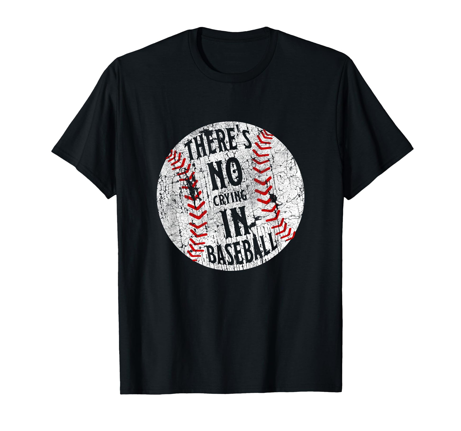 Theres No Crying Baseball I Love Sport T-Shirt - Trendy Graphic for Adults - T-Shirt, Sweatshirt, Hoodie