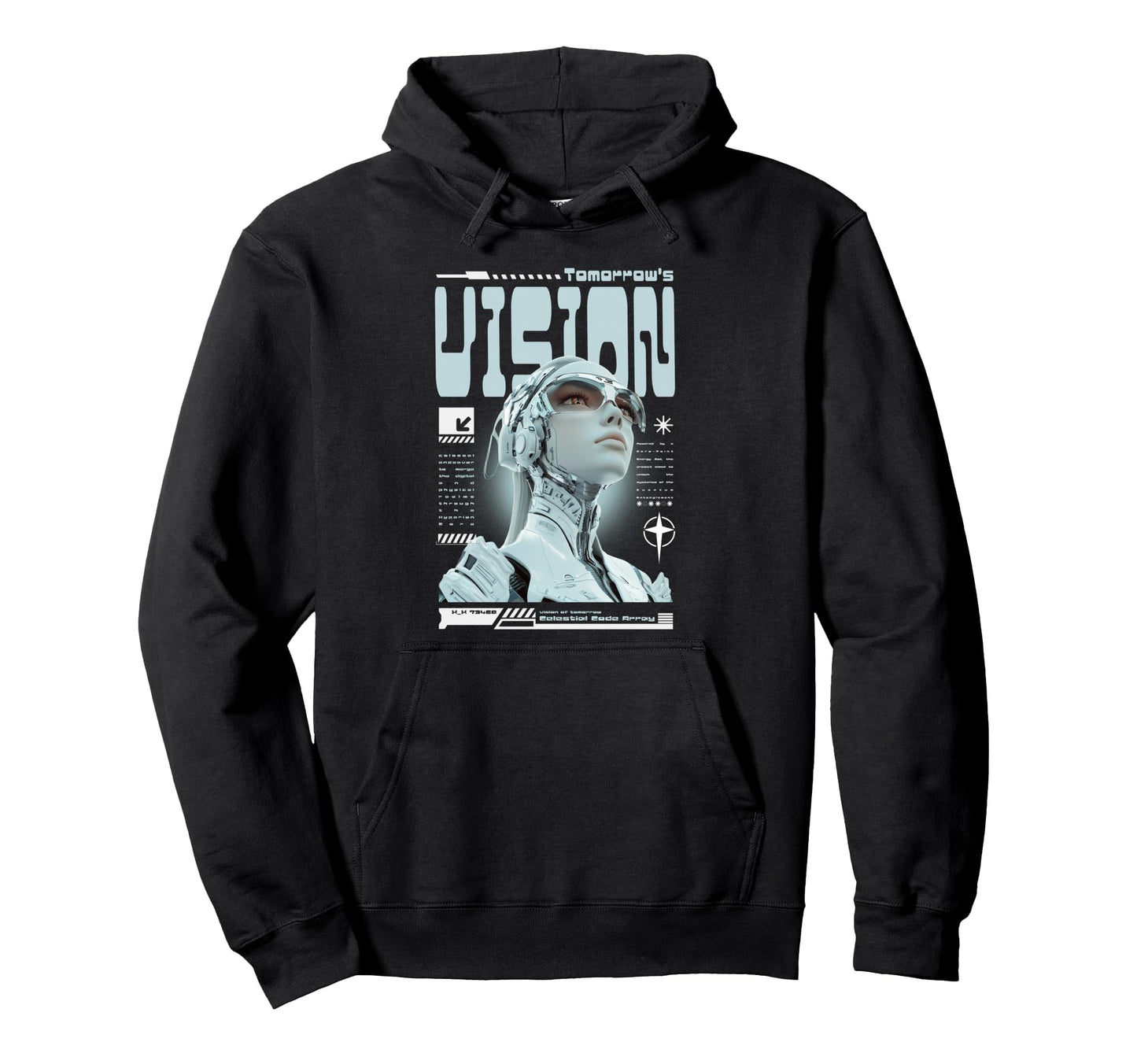 Y2K Future Bold Urban Graffiti Hoodie - Minimalist Print for Adults - T-Shirt, Sweatshirt, Hoodie